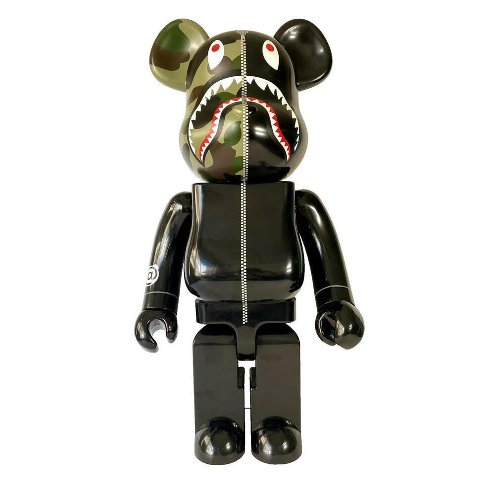 BEARBRICK BE@RBRICK Medicom 1000% Bathing Ape 1st Camo Shark Black Bape 2017 WGM